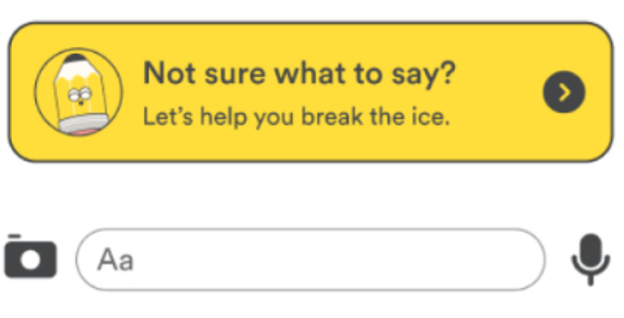 Bumble’s AI generated an icebreaker prompt.