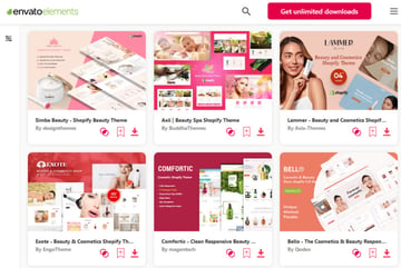 The best Shopify themes for beauty are on Envato Elements.