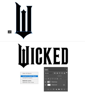 How to make wicked text 