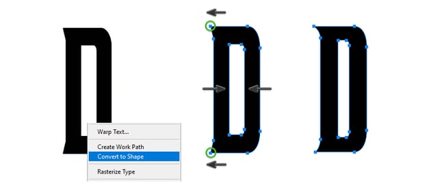 How to distort letter D