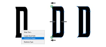 How to distort letter D