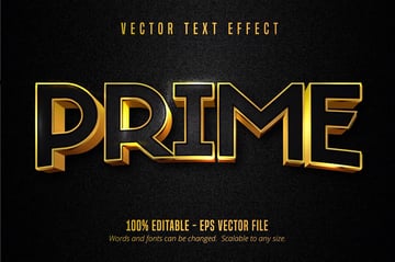 Gold Prime text effect available on Envato Elements 