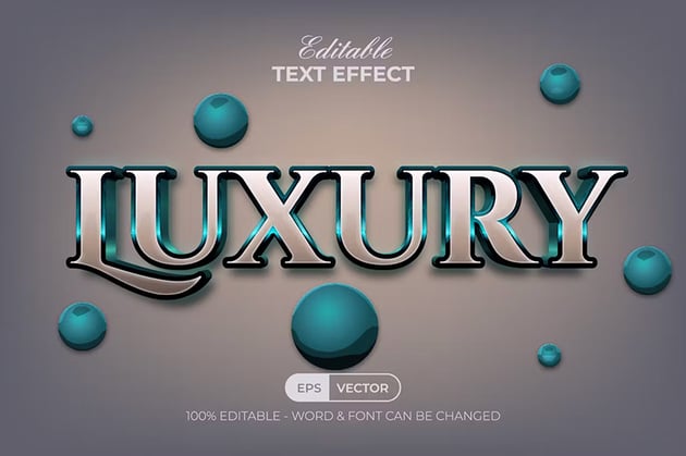 Luxury shiny text effect available on Envato Elements 