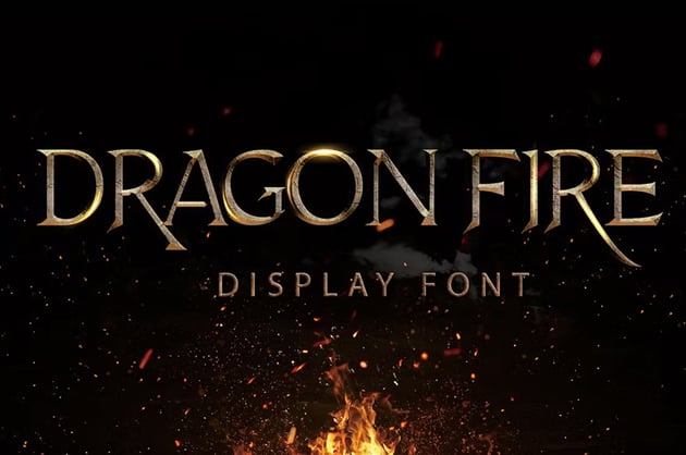 dragon fire display font