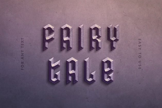 Stone Letters Text Effect