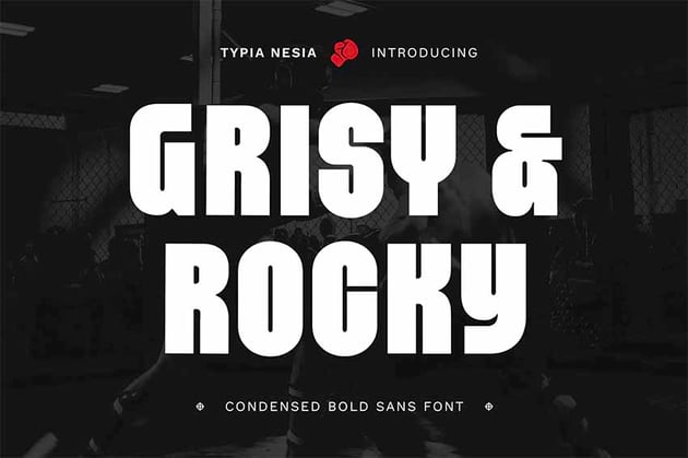 Grisy & Rocky Condensed Bold Sans Serif