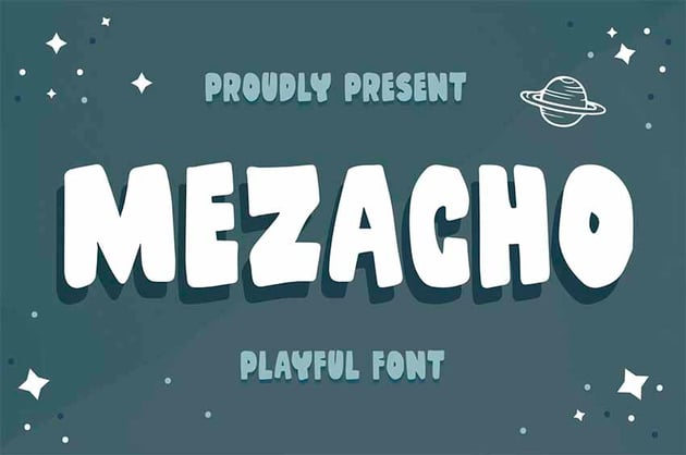 Mezacho Bold Playful Handmade Font