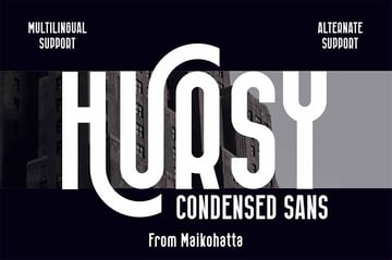 Hursy Condensed Sans Font