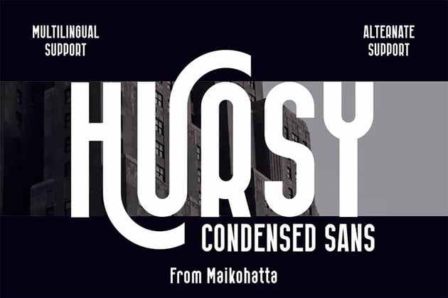 Hursy Condensed Sans Font