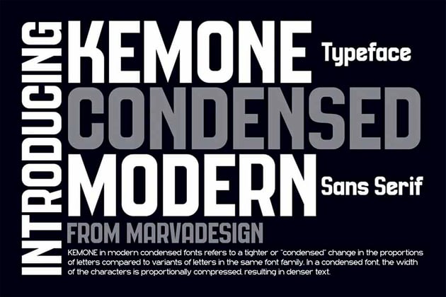 Kemone Modern Condensed Sans