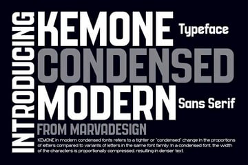 Kemone Modern Condensed Sans