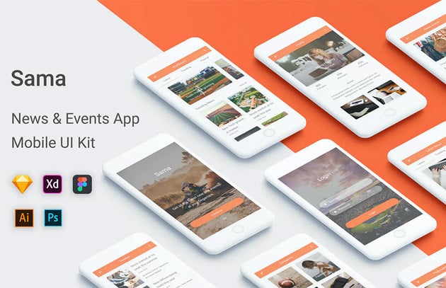 Sama - News  Events UI Kit