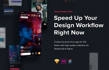 Jazam - Social mobile app UI Kit