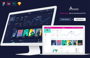 Atvantic - Music App Admin Dashboard UI Kit