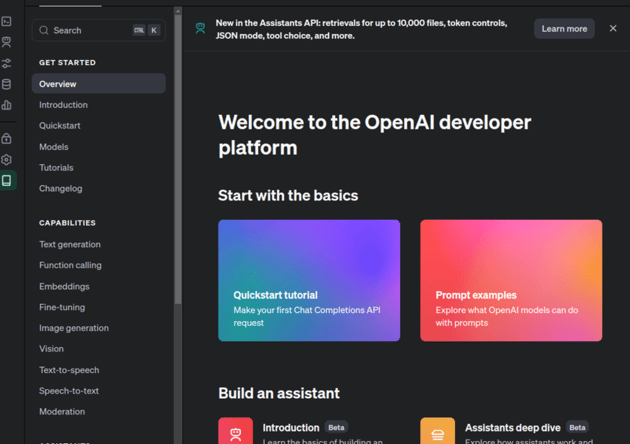 OpenAI homepage