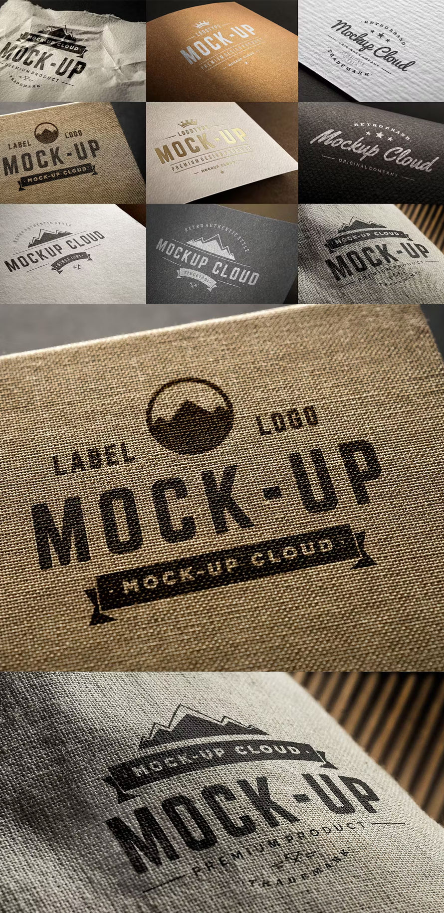 11 Logo Mockups Set