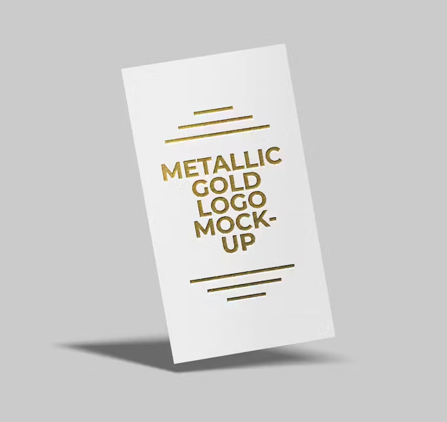 Metallic Gold Logo Mockup