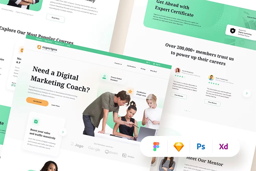 Coaching Digital Marketing Landing Page