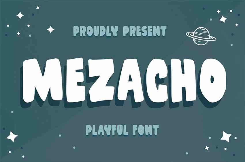 Mezacho Bold Playful Handmade Font