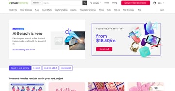 Envato Elements website screenshot