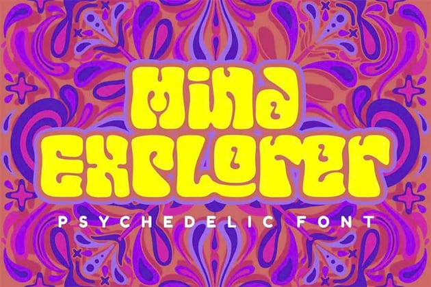 Mind Explorer 1960s Hippie Font