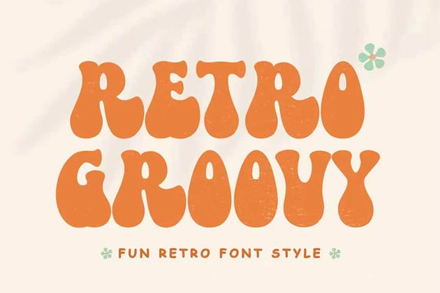 Retro Groovy Hippie Fonts