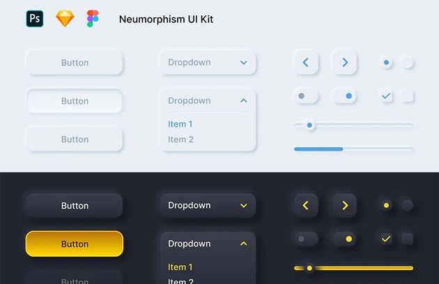 Neumorphism UI Kit