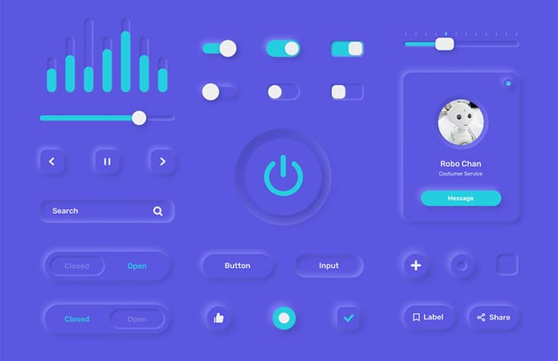 FREE - Neumorphism UI Kit 