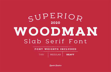 Woodman Slab Serif Font