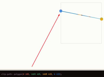 End clip-path property for the first list item after page loads