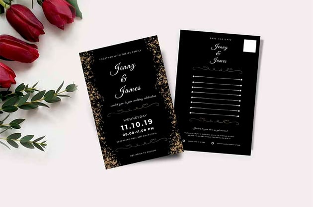 Wedding Invitation & RSVP Card Templates