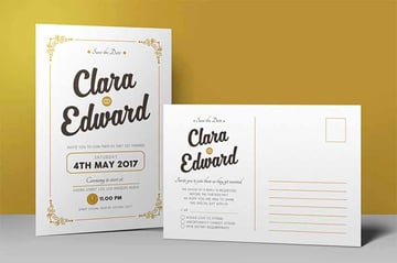 Wedding RSVP Cards Template