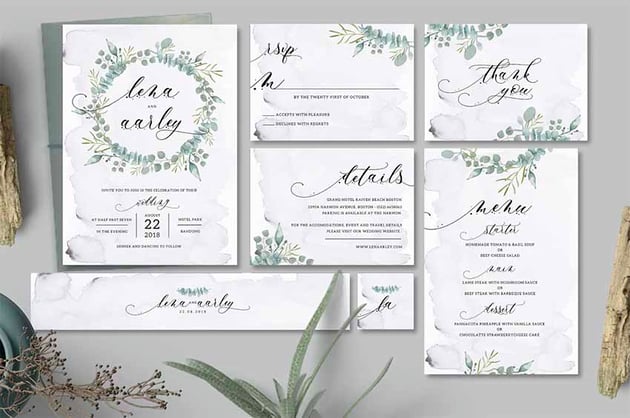 Eucalyptus Wedding RSVP Template