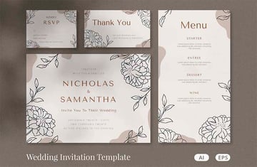 Wedding RSVP Cards Template