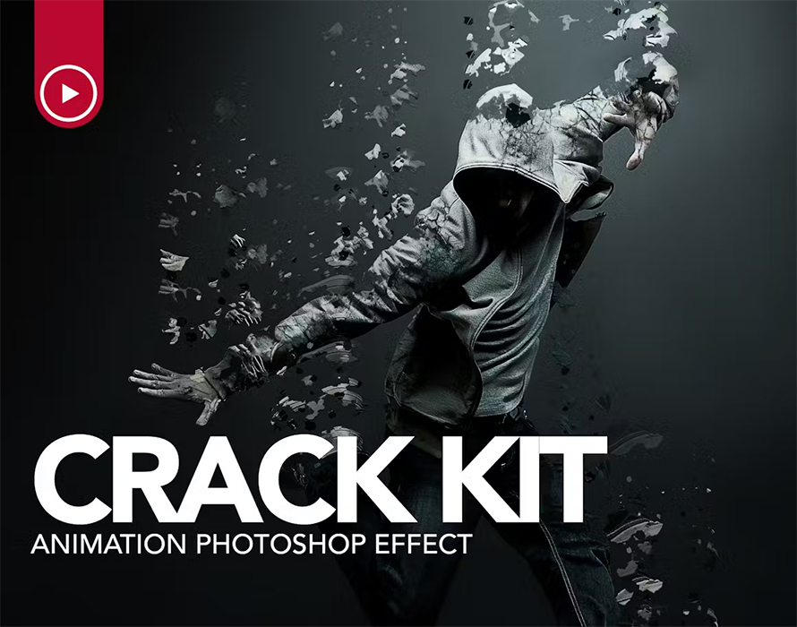 Gif Animated Crack Kit Photoshop Action