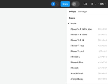 Select from the preset device templates on the right side menu.