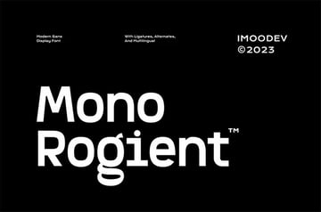 Mono Rogient - Modern Sans Display Font