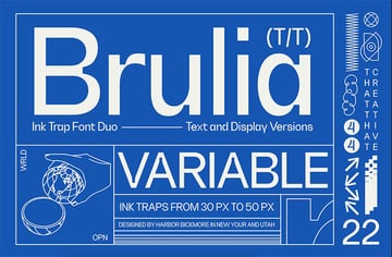 Brulia modern Ink trap Logo Sans Serif