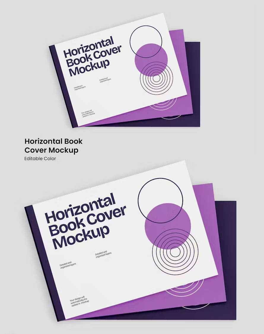Horizontal Book Cover Mockup