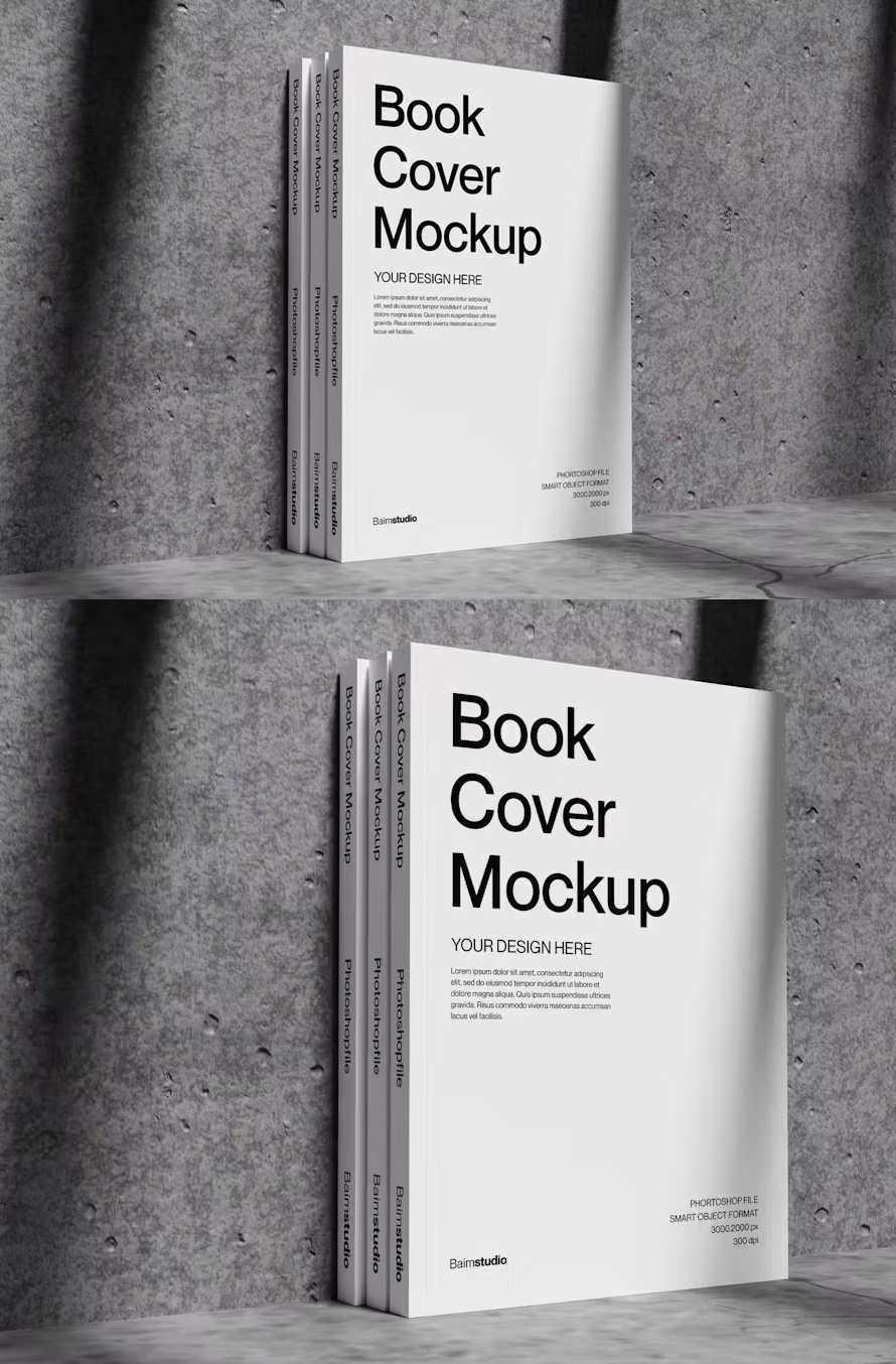 Book Cover Mockup PSD Photoshop