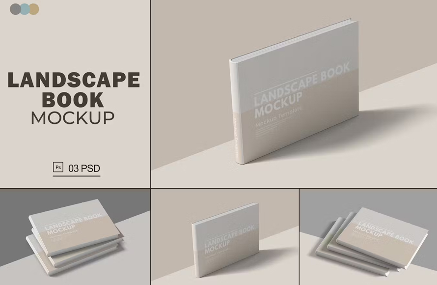 Landscape Book Mockup