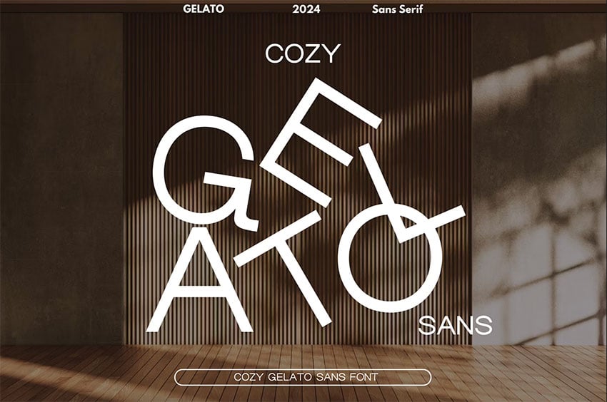 Cozy Gelato Sans | 5 weight Modern Geometric Font