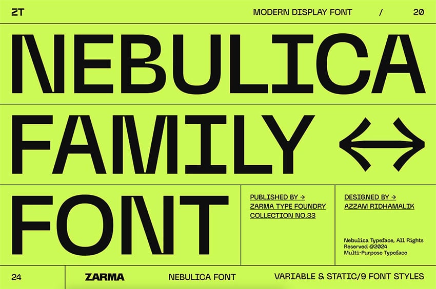 Nebulica - Modern Sans Font