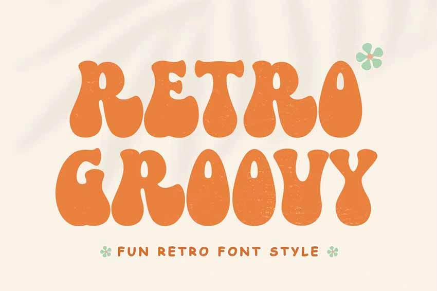 Retro Groovy Hippie Fonts