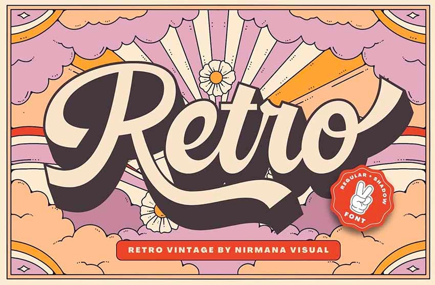 Retro 1960s Hippie Font