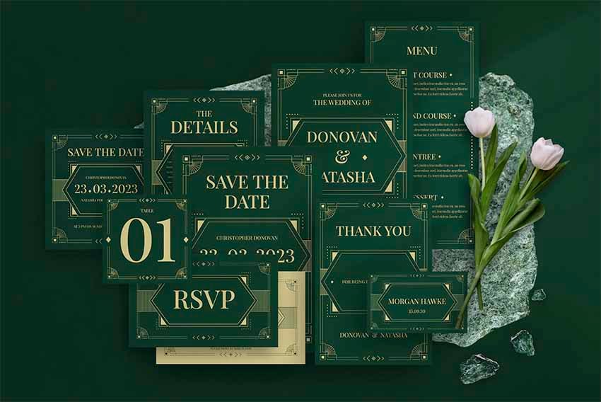 Wedding Card with RSVP