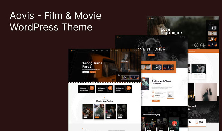 Aovis is a film tickets booking WordPress theme