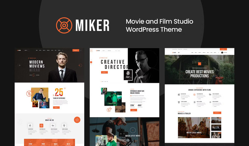 Miker is a movie and film studio WordPress theme