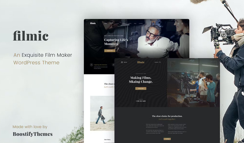 Filmic is a movie studio & film maker WordPress theme