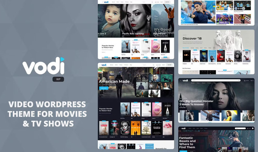 Vodi is a video WordPress theme for movies and TV shows